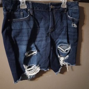 COPY - YMI made rise dream fit shorts distressed look size 16